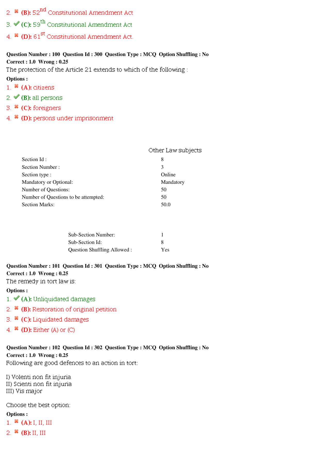 CLAT 2015 LLM Question Paper - Page 23