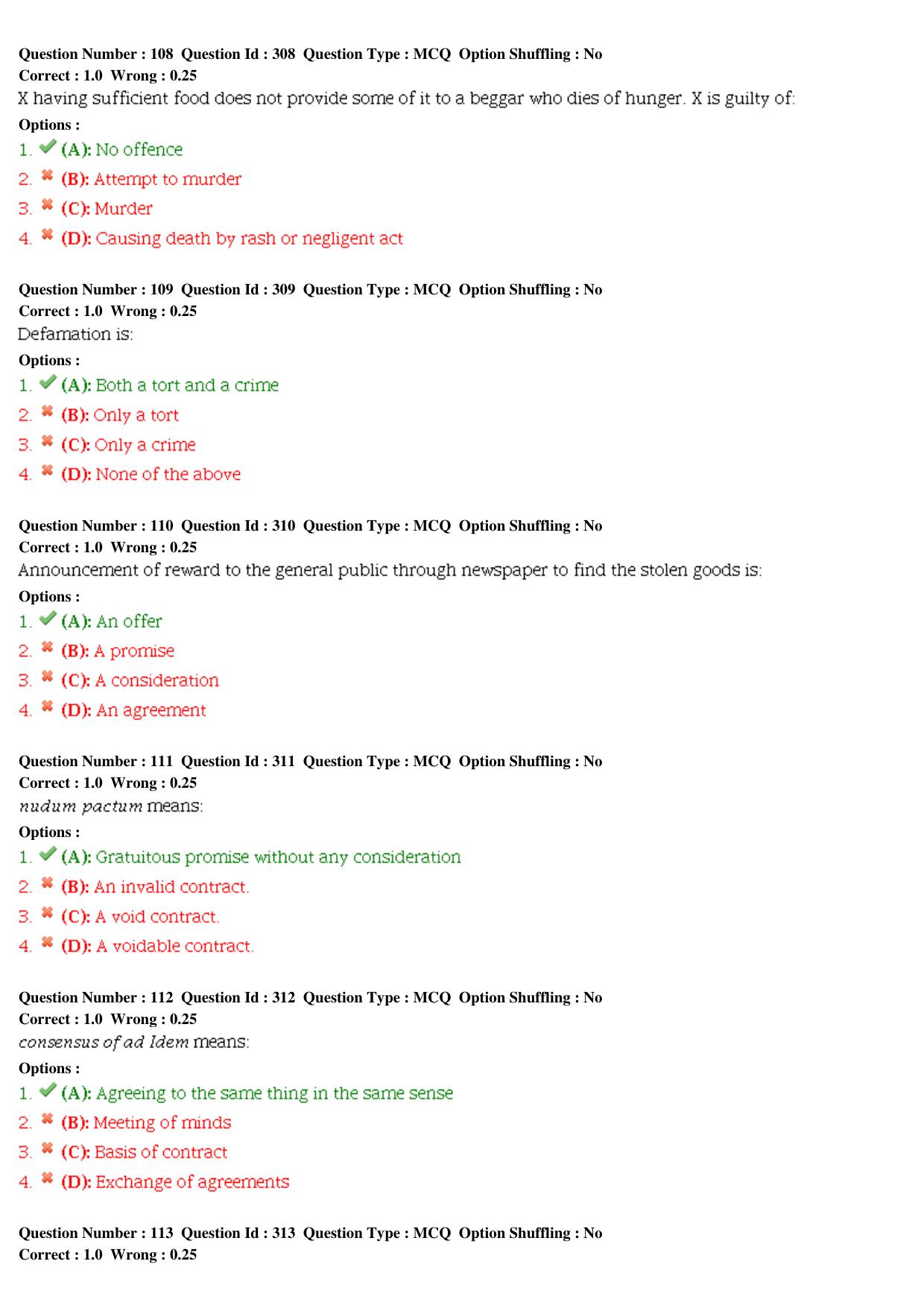 CLAT 2015 LLM Question Paper - Page 25