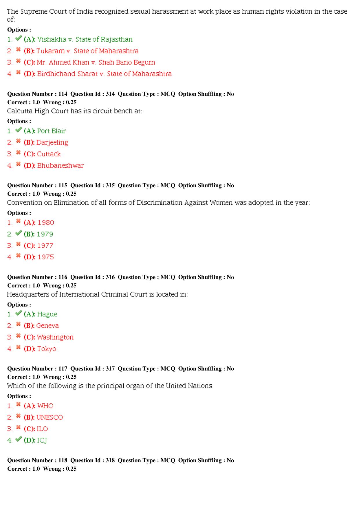CLAT 2015 LLM Question Paper - Page 26
