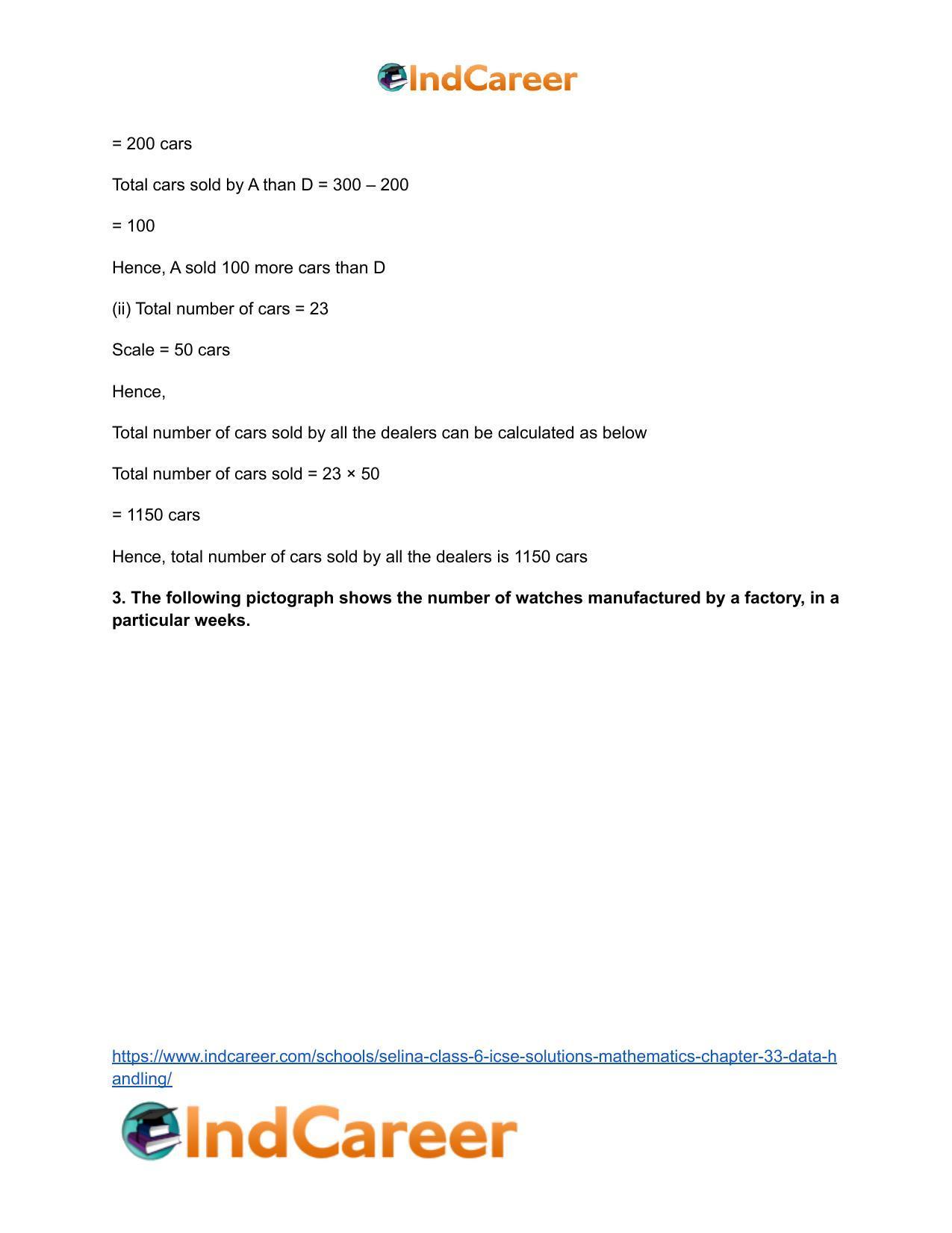 Selina Class 6 ICSE Solutions Mathematics : Chapter 33- Data Handling - Page 12