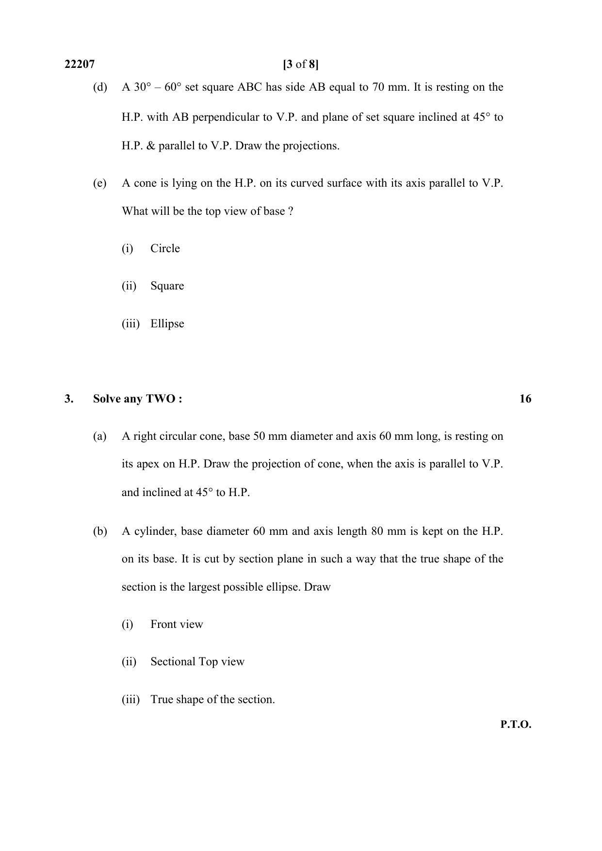 MSBTE Summer Question Paper 2019 - Engineering Drawing - Page 3