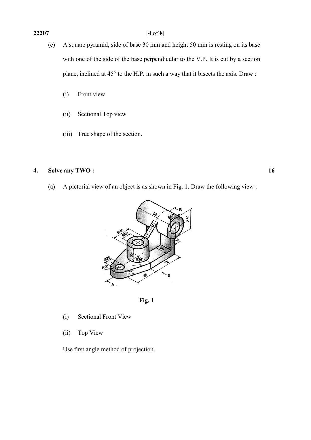 MSBTE Summer Question Paper 2019 - Engineering Drawing - Page 4