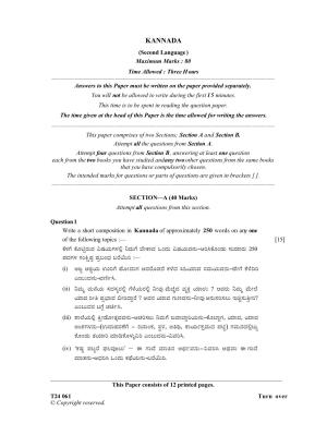ICSE Class 10 Kannada 2024 Question Paper