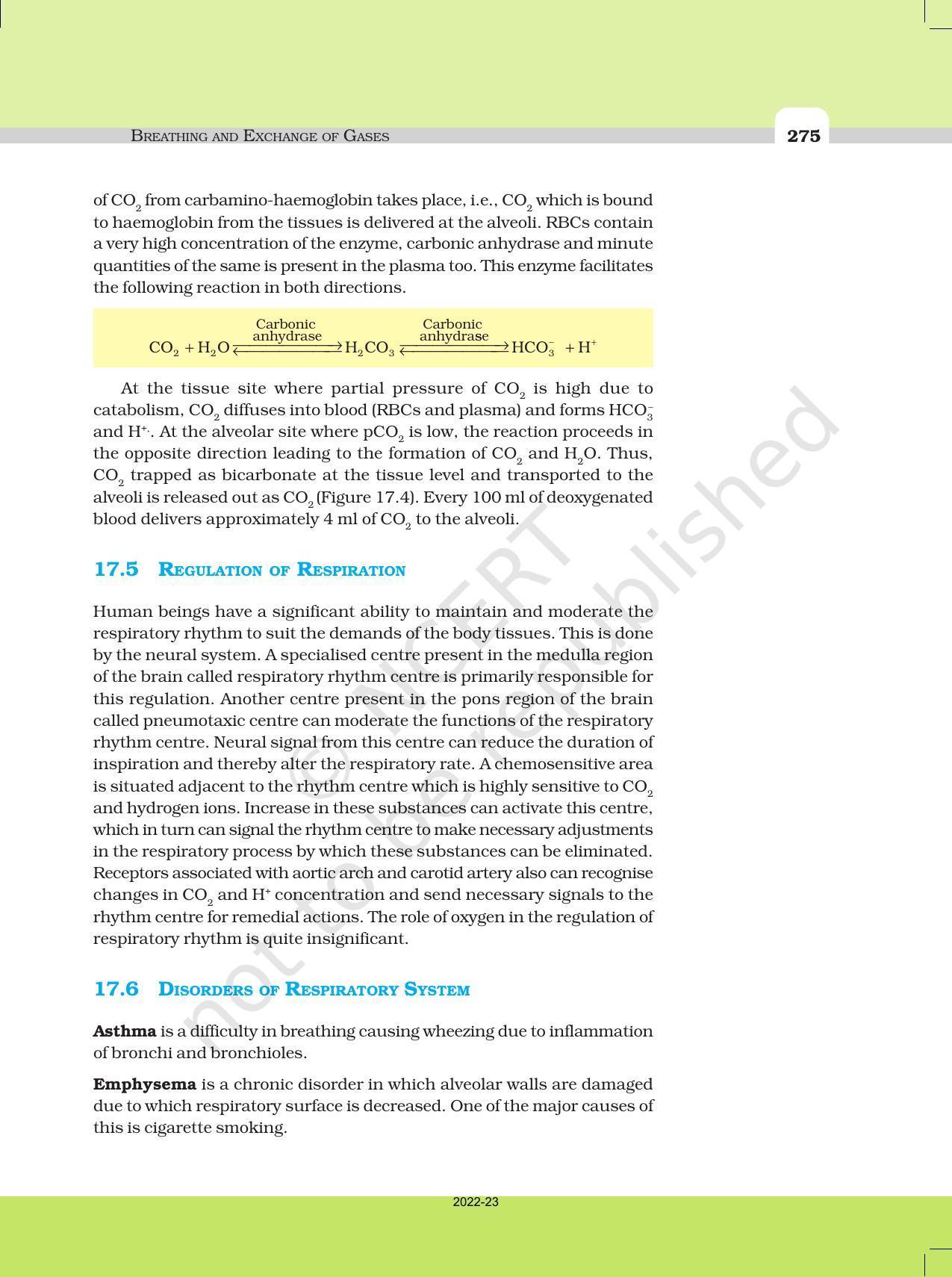 NCERT Book for Class 11 Biology Chapter 17 Breathing and Exchange of Gases - Page 8