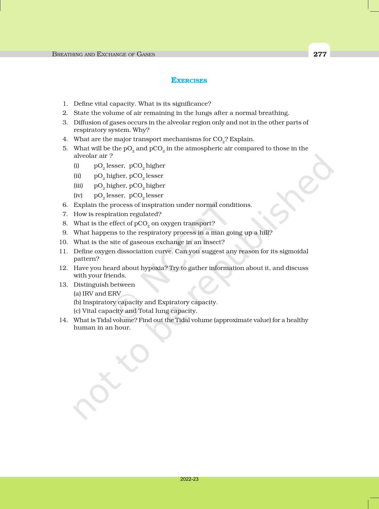 NCERT Book for Class 11 Biology Chapter 17 Breathing and Exchange of Gases - Page 10
