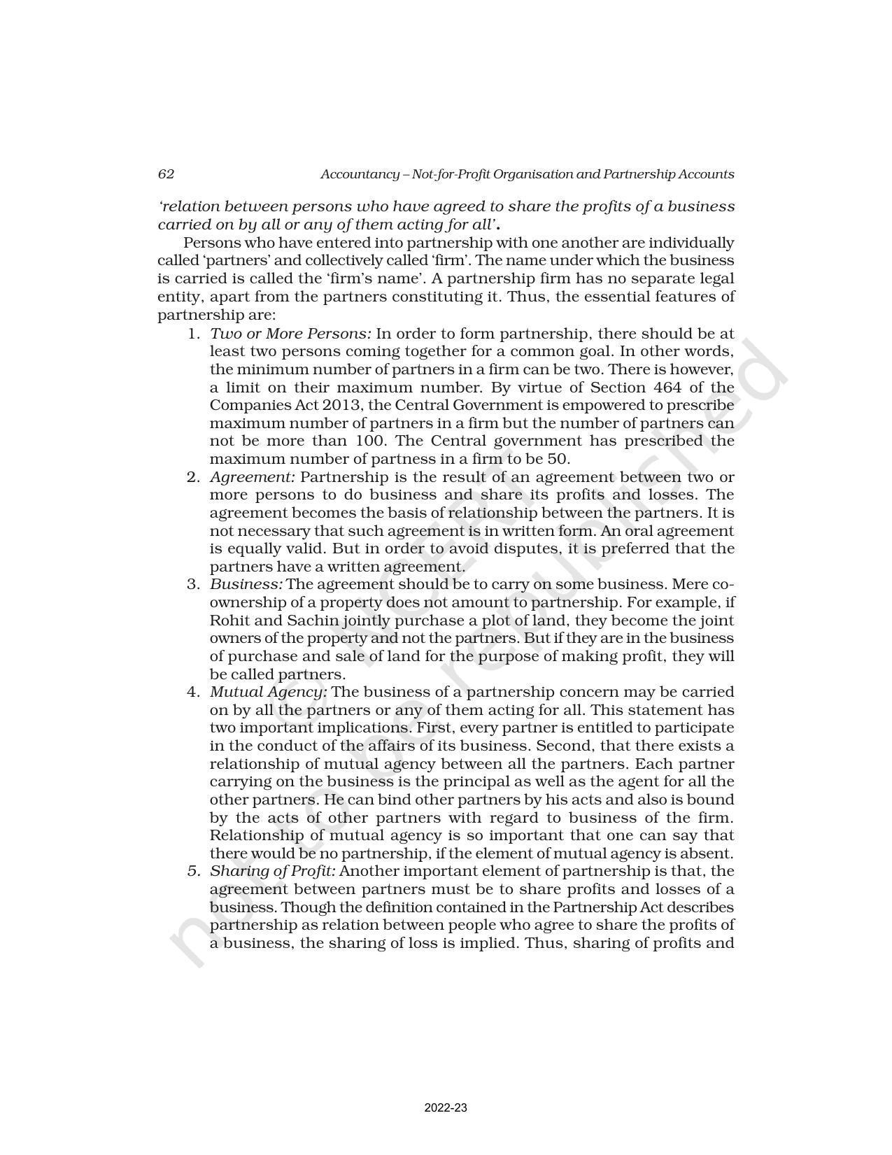 NCERT Book for Class 12 Accountancy Chapter 1 Accounting for Partnership: Basic Concepts - Page 2