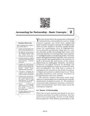 NCERT Book for Class 12 Accountancy Chapter 1 Accounting for Partnership: Basic Concepts