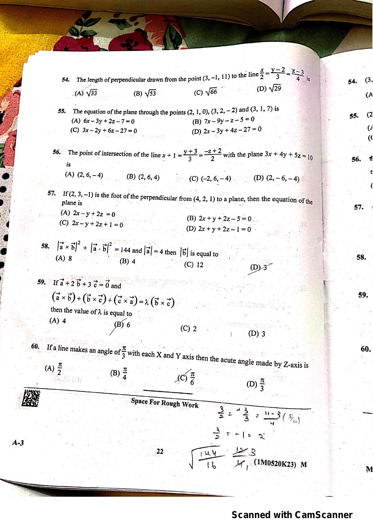 KCET 2023 Mathematics Set A-3 Question Paper - Page 10