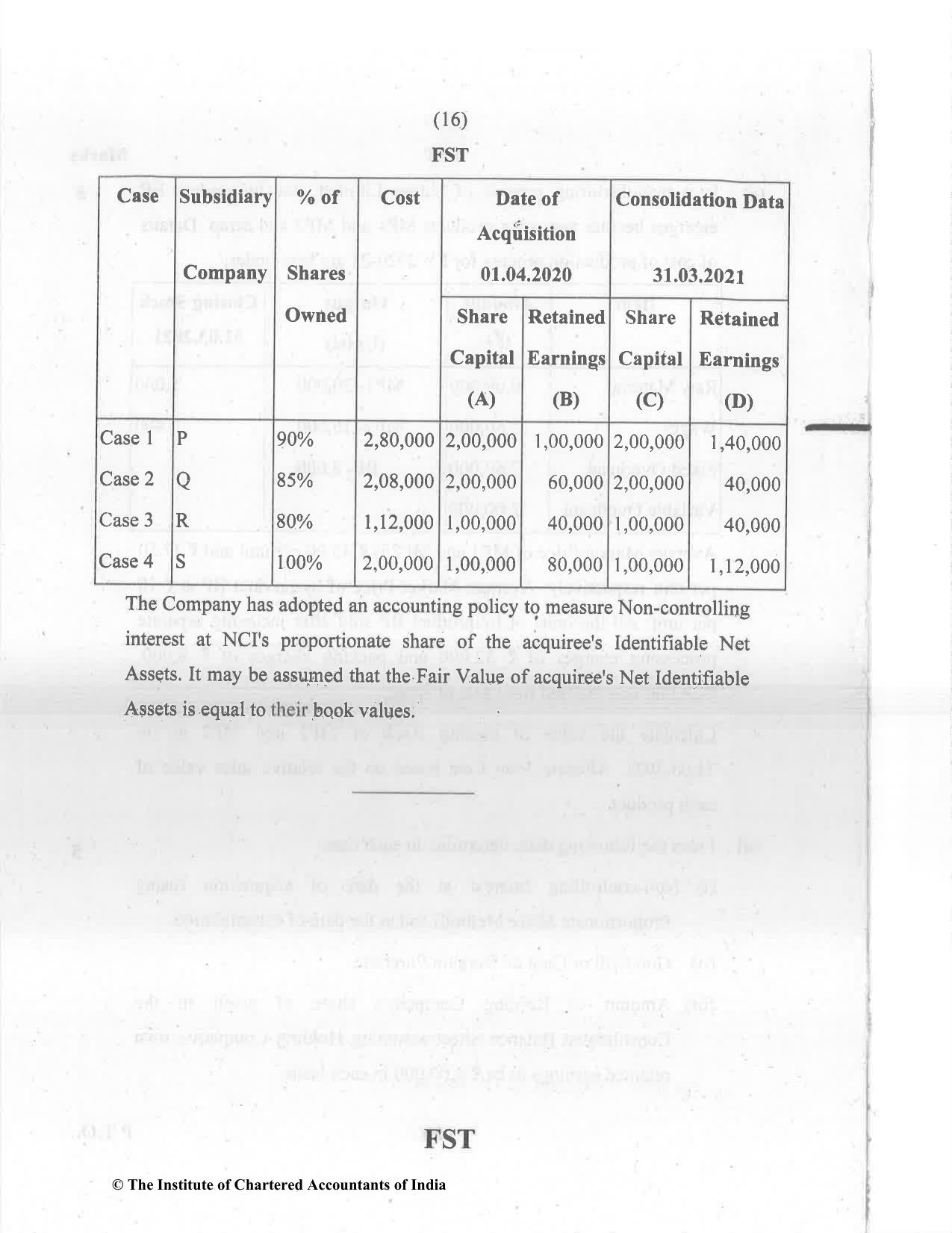CA Final Dec 2021 Question Paper - Paper 1 – Financial Reporting - Page 16