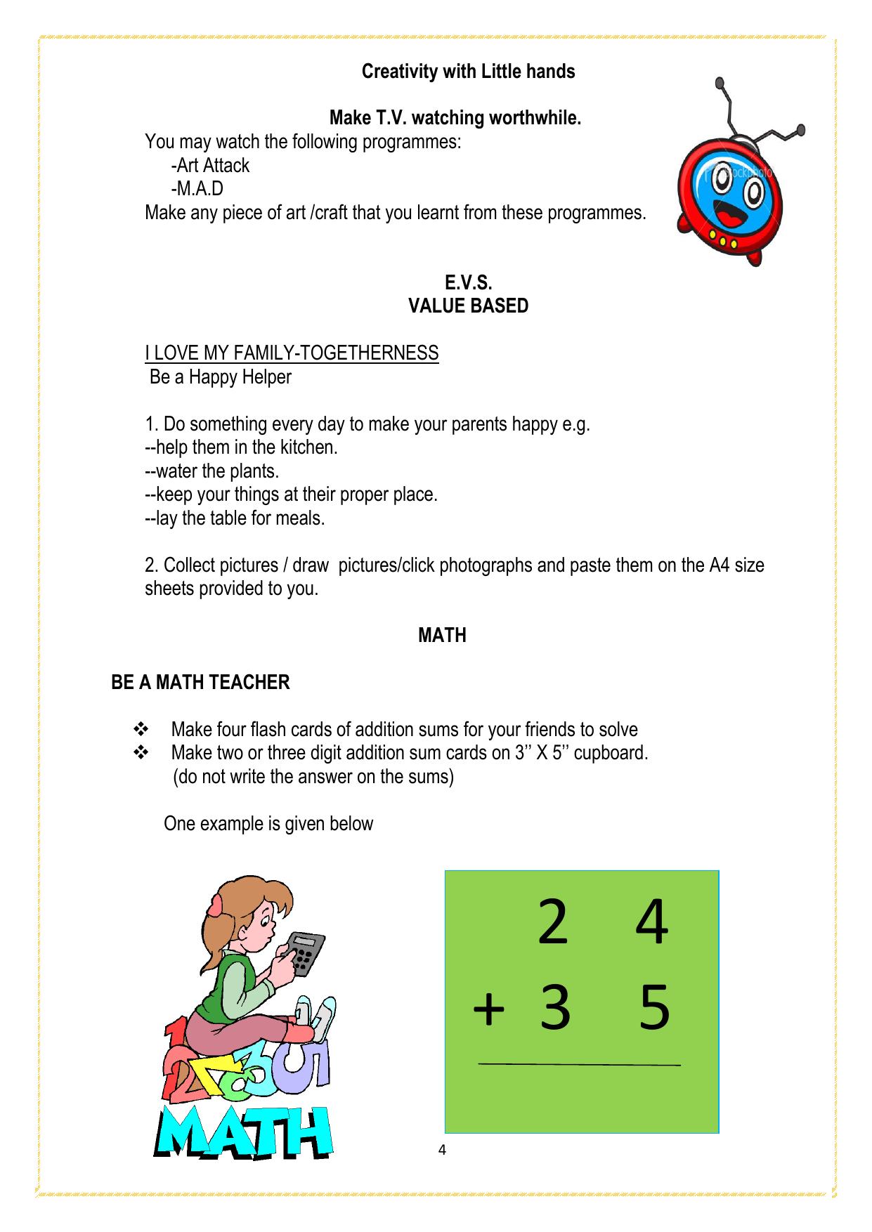 Worksheet for Class 2 All Subjects Holiday Assignment 5 - Page 4