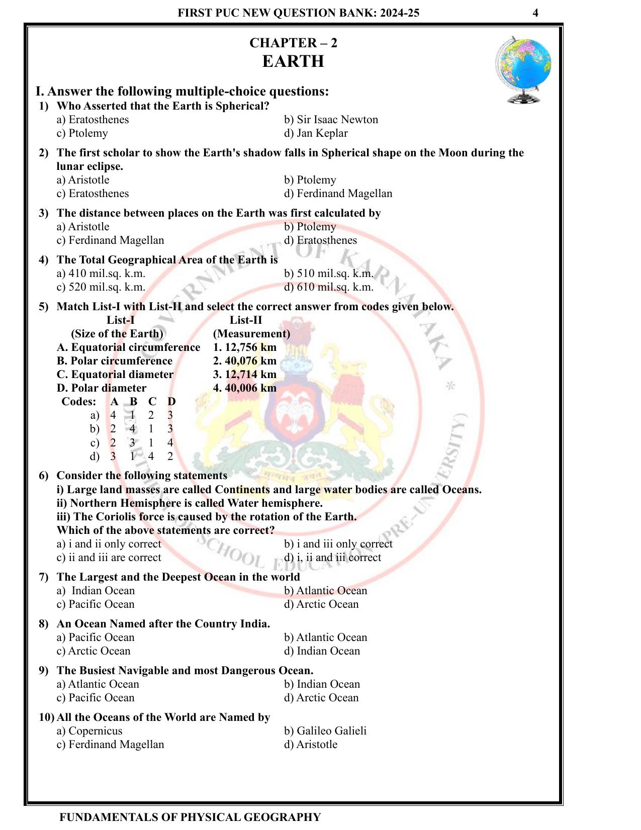 Karnataka 1st PUC Question Bank 2025 - Geography English - Page 7