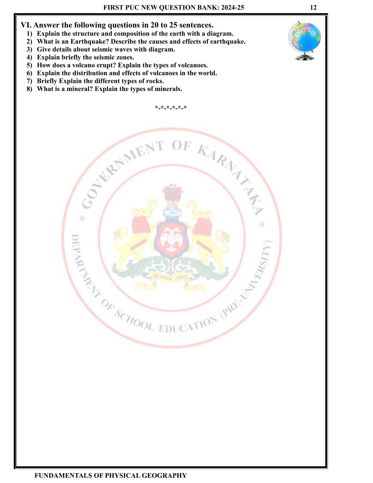 Karnataka 1st PUC Question Bank 2025 - Geography English - Page 15