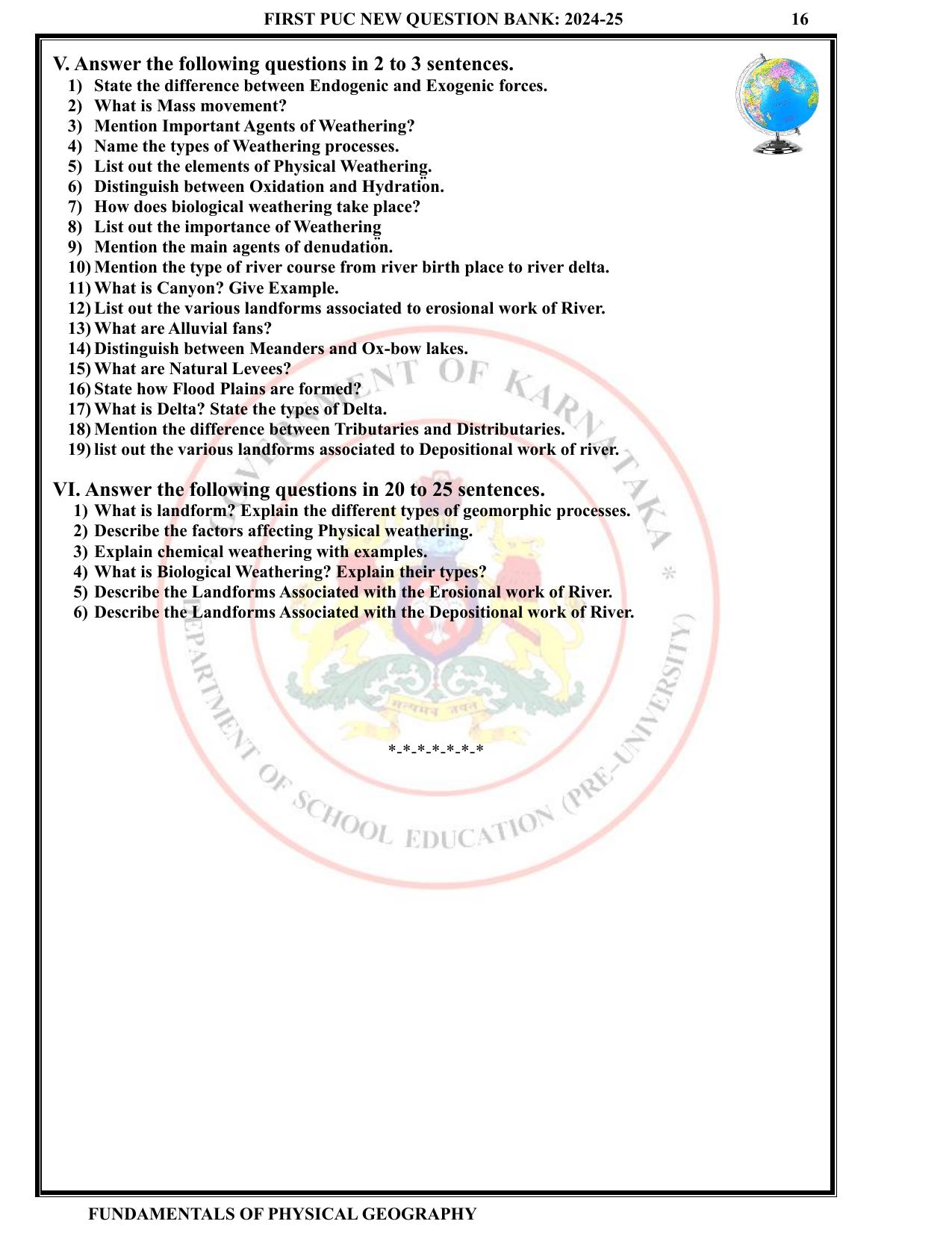 Karnataka 1st PUC Question Bank 2025 - Geography English - Page 19