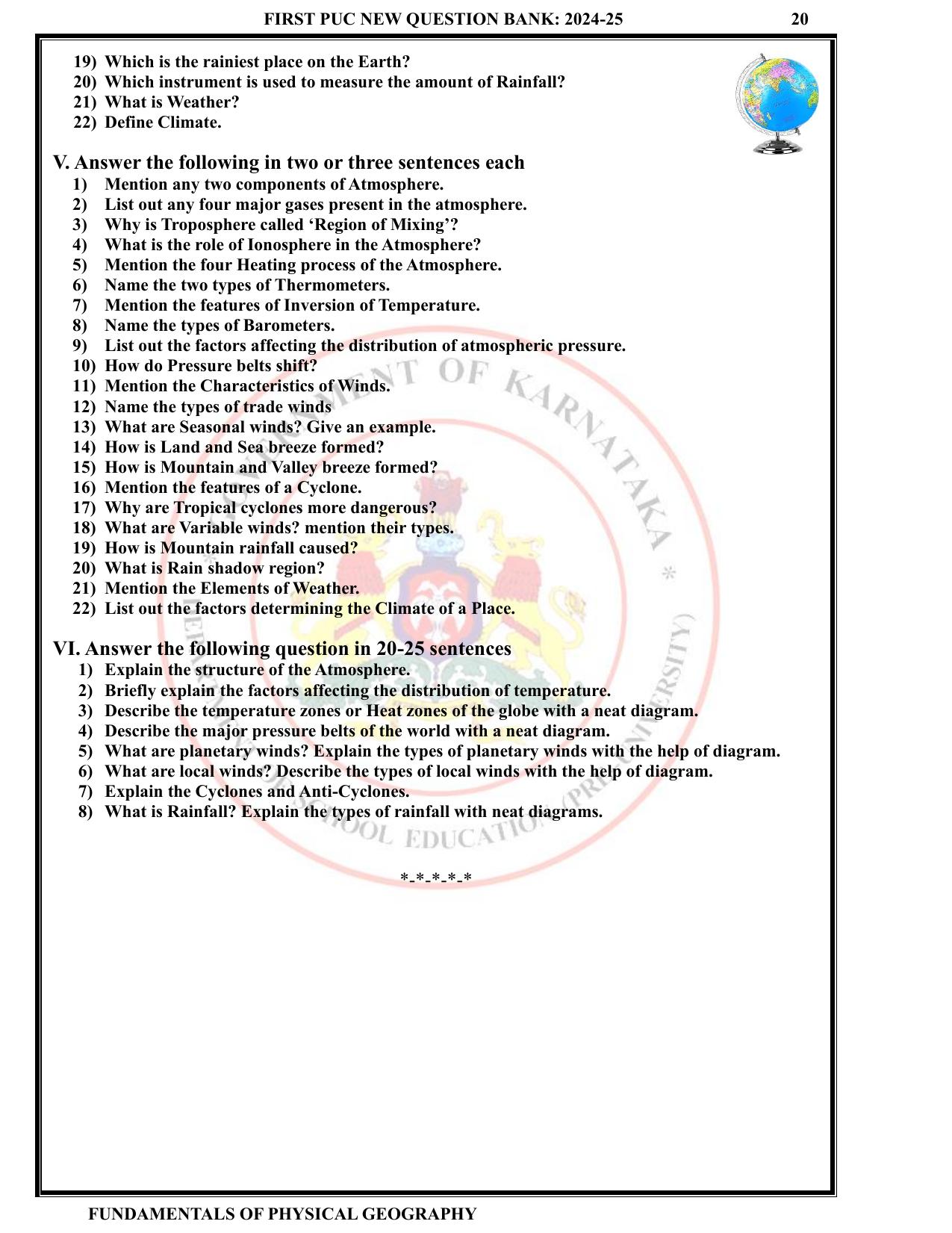Karnataka 1st PUC Question Bank 2025 - Geography English - Page 23