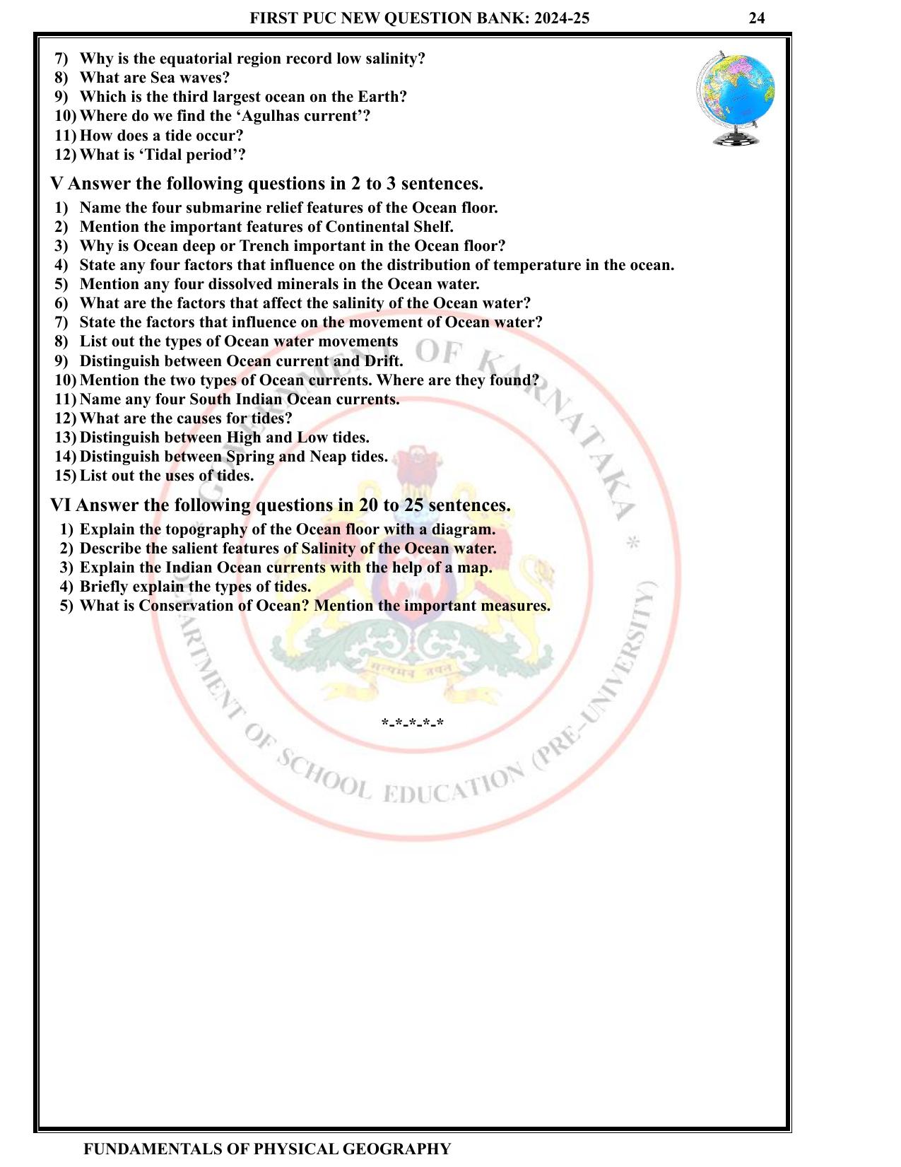 Karnataka 1st PUC Question Bank 2025 - Geography English - Page 27