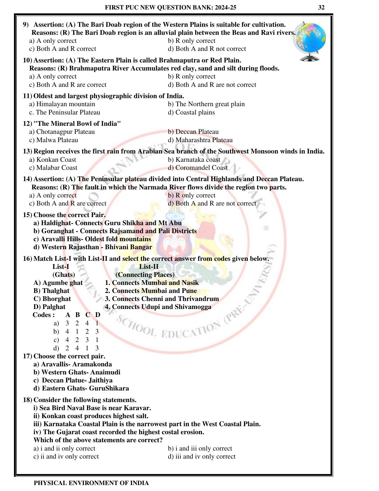 Karnataka 1st PUC Question Bank 2025 - Geography English - Page 35