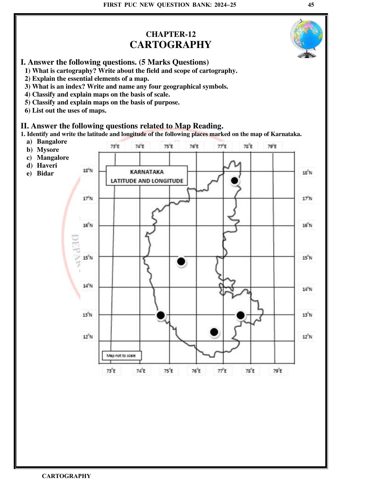 Karnataka 1st PUC Question Bank 2025 - Geography English - Page 48