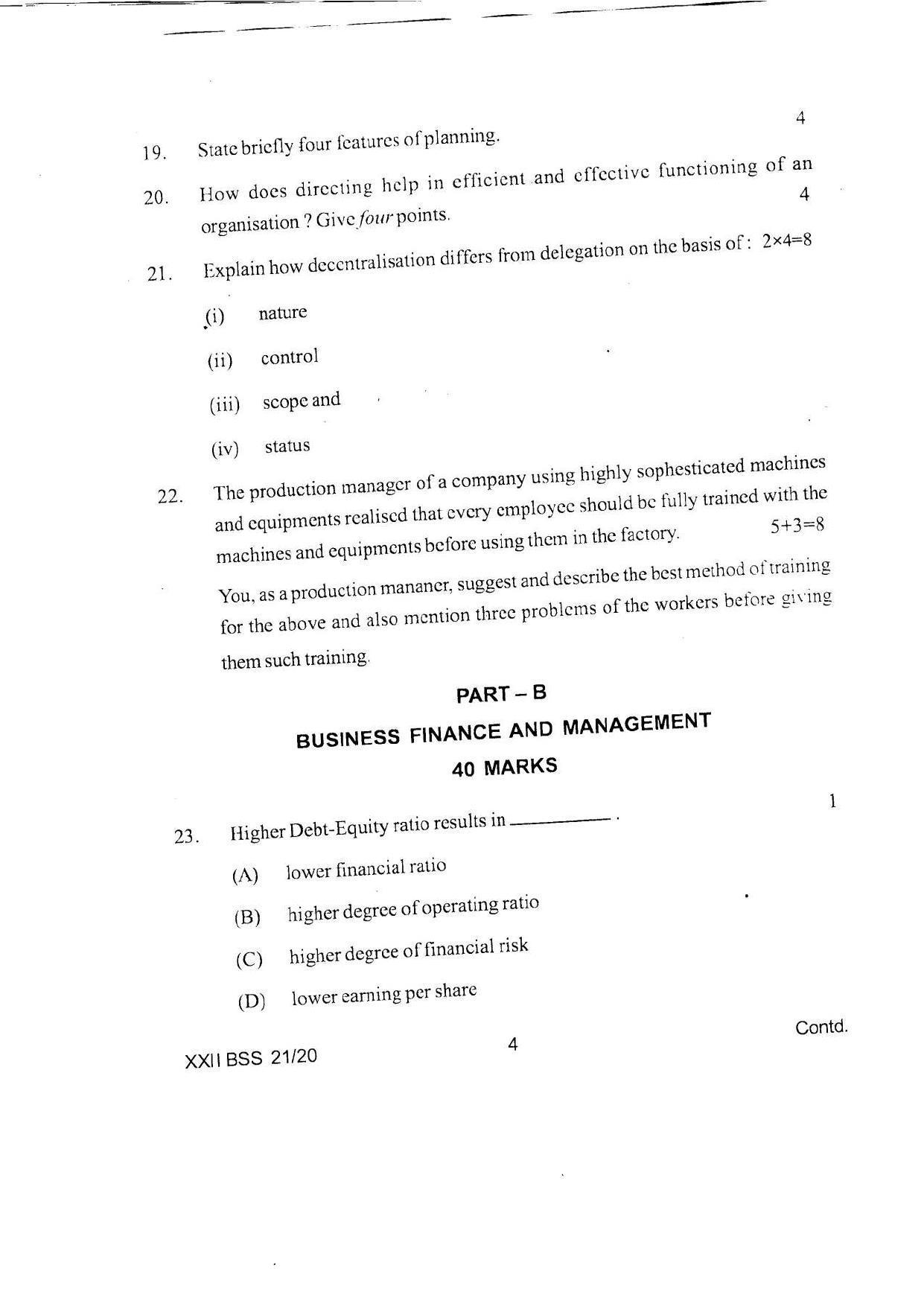 COHSEM Class 12 Business Studies Question Papers 2020 - Page 4