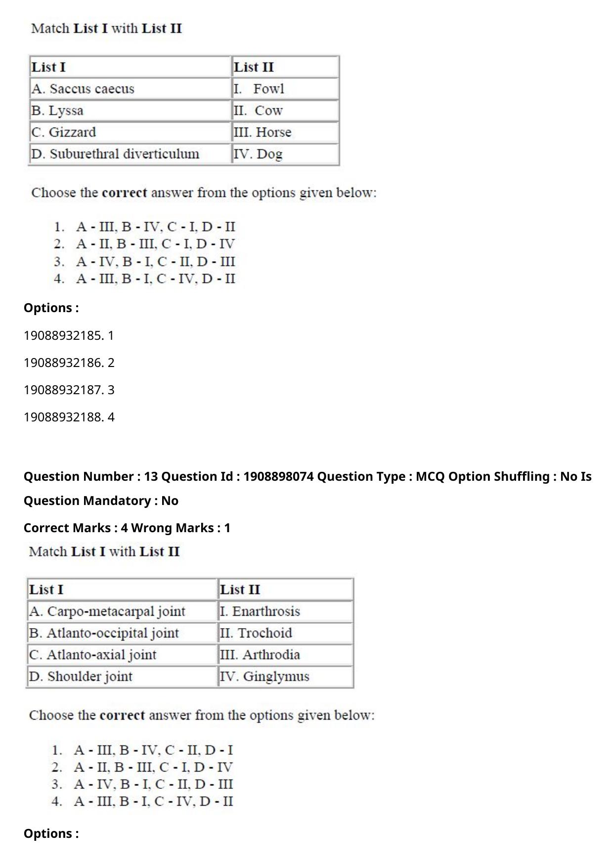 ICAR AIEEA PG 2021 VETERINARY SCIENCE Question Paper - Page 8