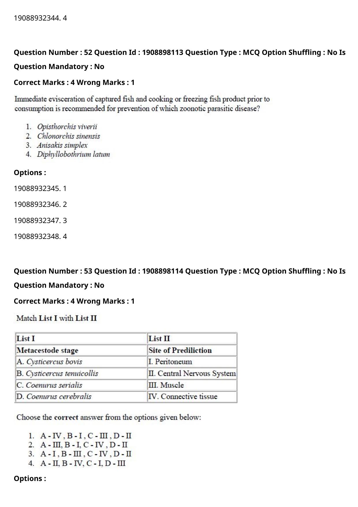 ICAR AIEEA PG 2021 VETERINARY SCIENCE Question Paper - Page 33