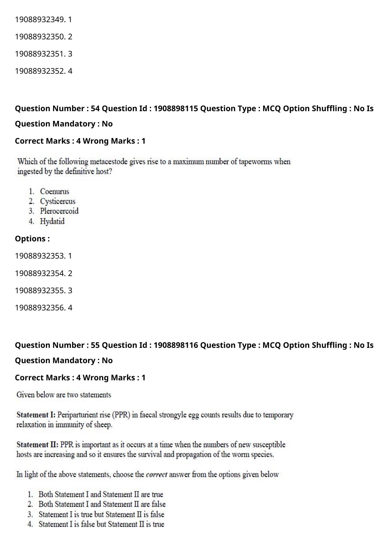 ICAR AIEEA PG 2021 VETERINARY SCIENCE Question Paper - Page 34