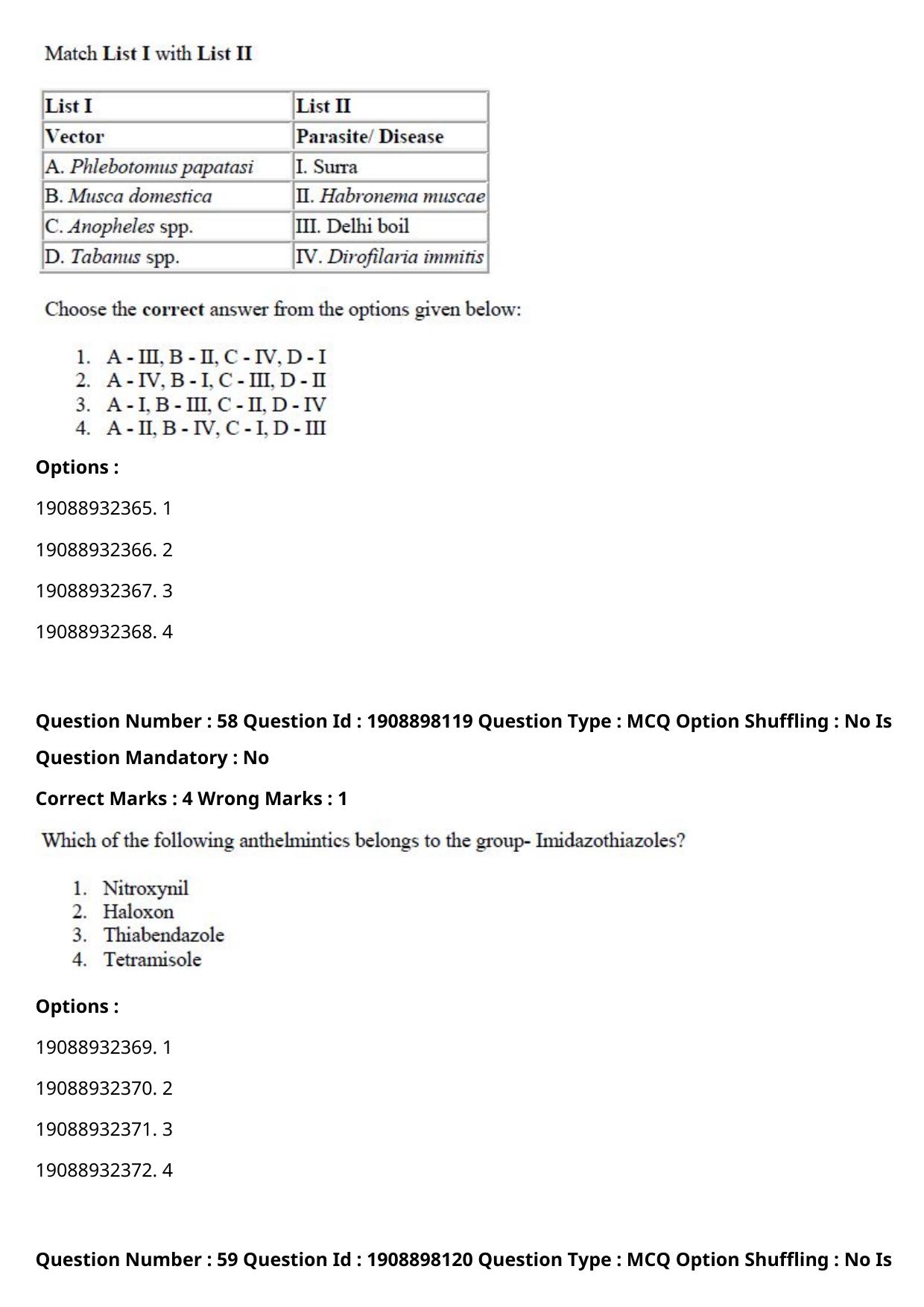 ICAR AIEEA PG 2021 VETERINARY SCIENCE Question Paper - Page 36
