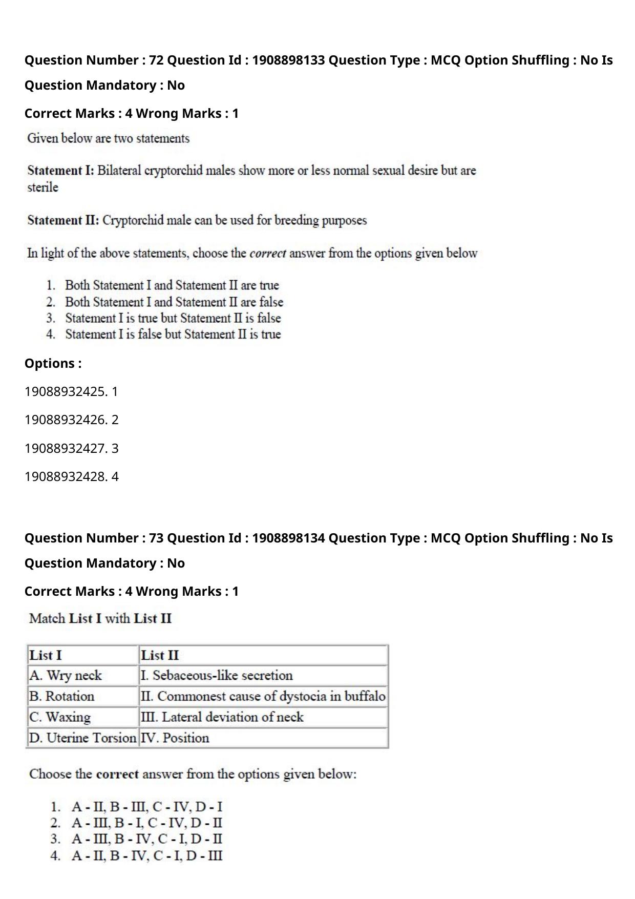 ICAR AIEEA PG 2021 VETERINARY SCIENCE Question Paper - Page 44