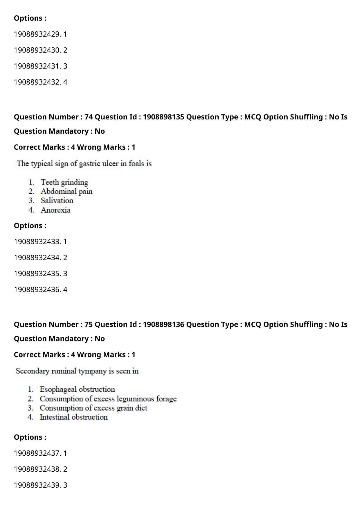ICAR AIEEA PG 2021 VETERINARY SCIENCE Question Paper - Page 45