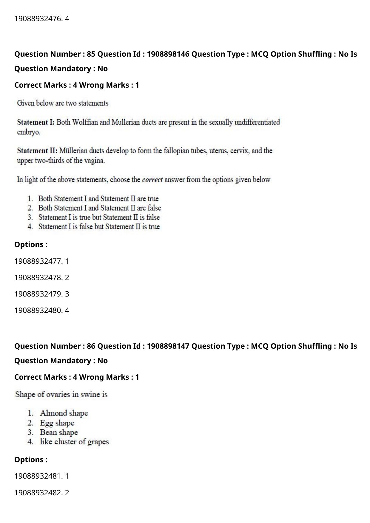 ICAR AIEEA PG 2021 VETERINARY SCIENCE Question Paper - Page 50