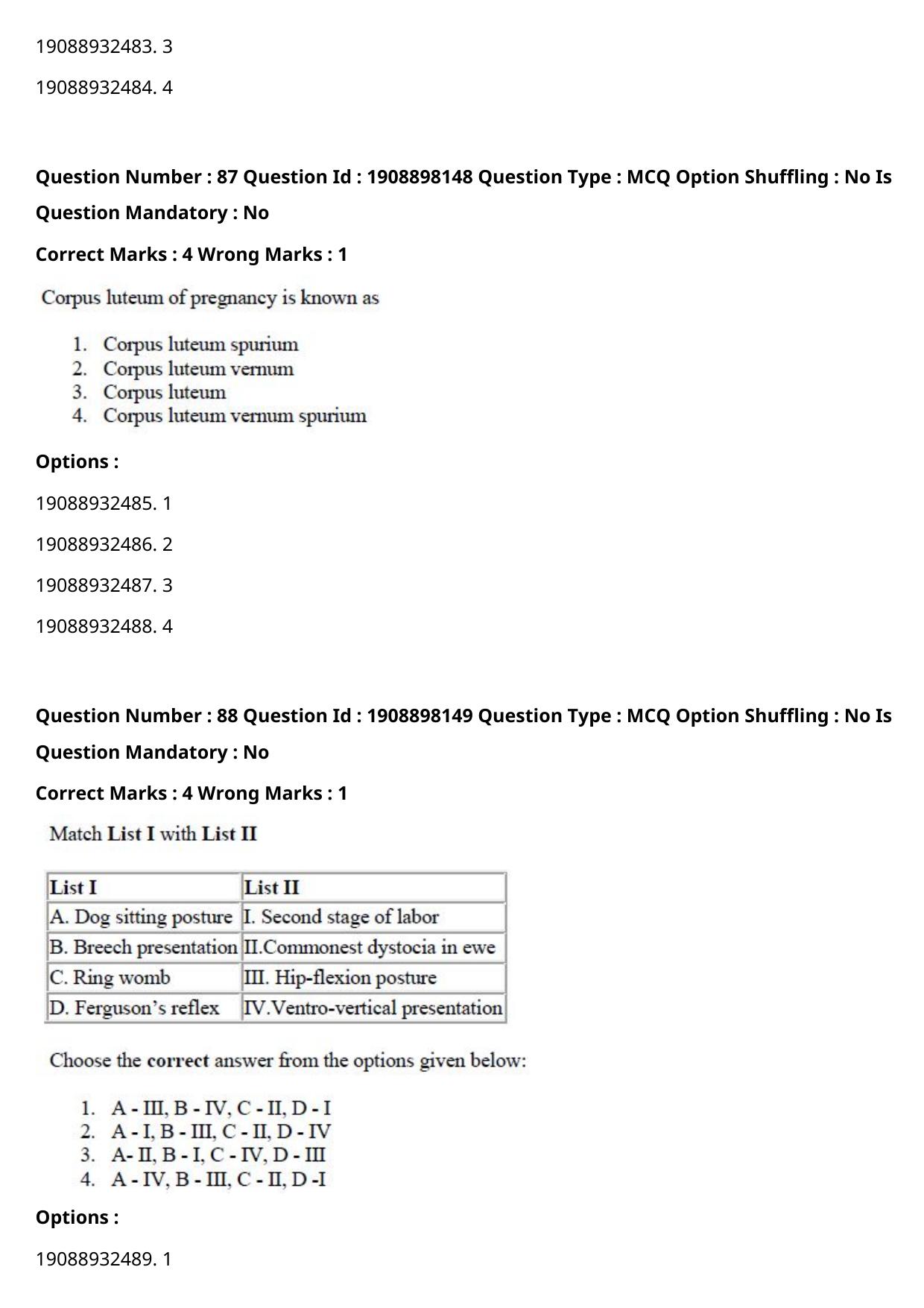 ICAR AIEEA PG 2021 VETERINARY SCIENCE Question Paper - Page 51