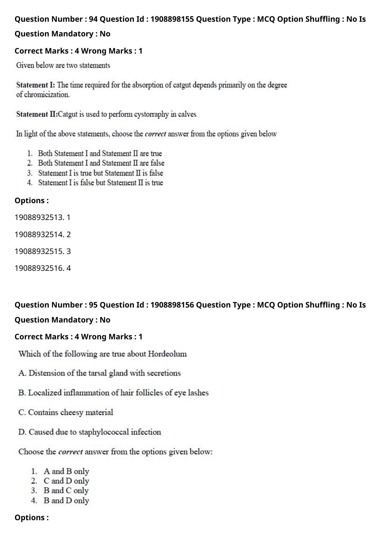 ICAR AIEEA PG 2021 VETERINARY SCIENCE Question Paper - Page 55