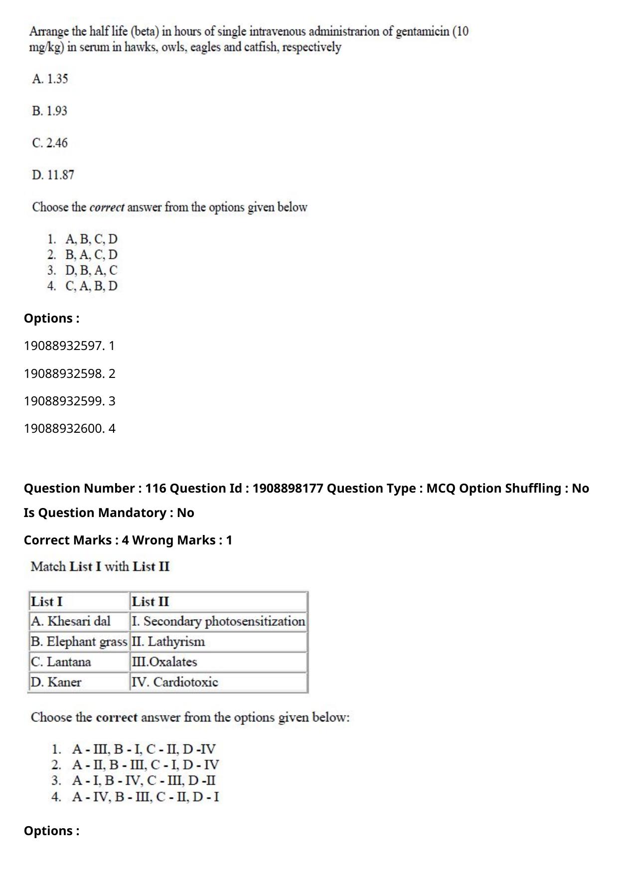 ICAR AIEEA PG 2021 VETERINARY SCIENCE Question Paper - Page 67