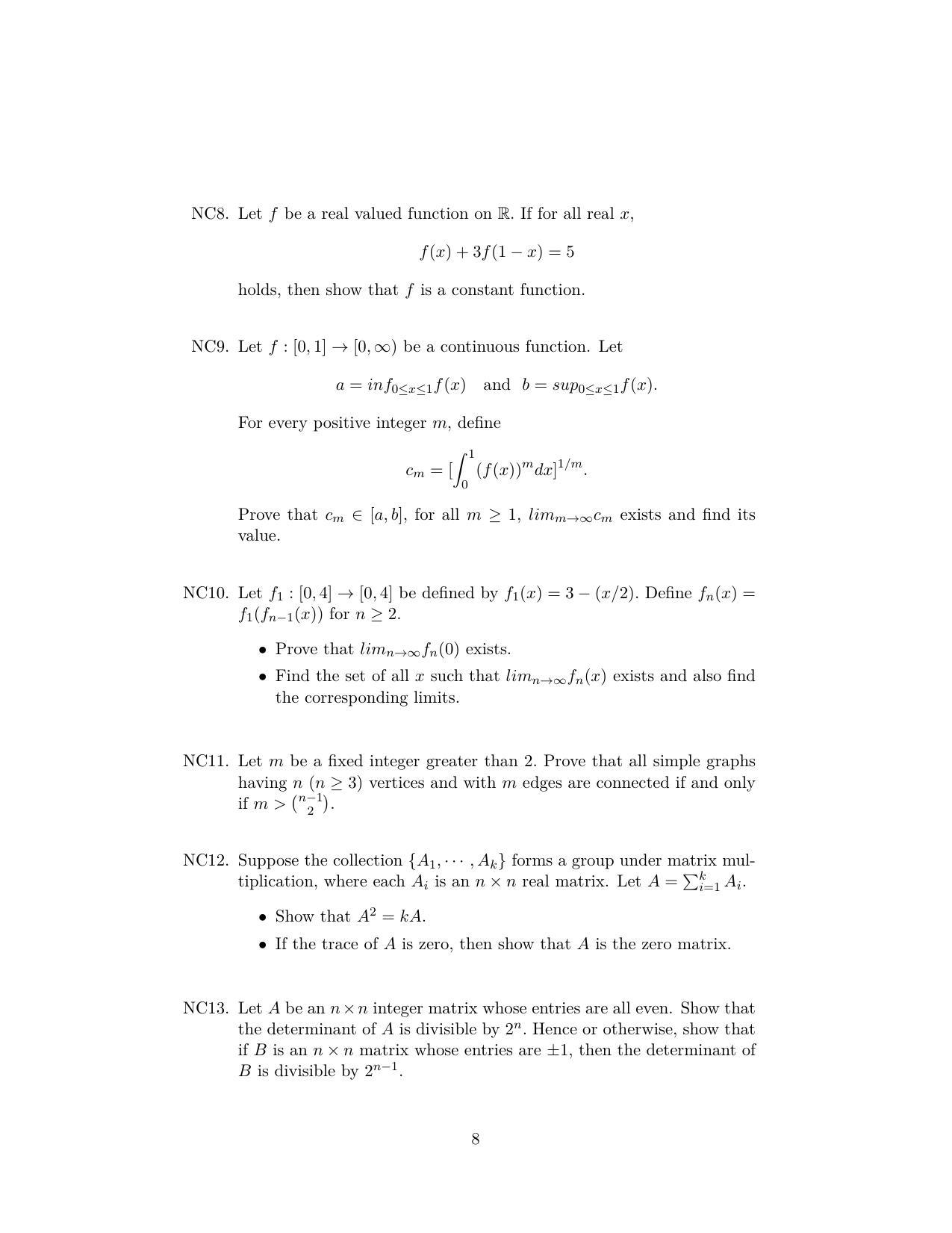 ISI Admission Test M.Tech (CrS) PCB 2019 Sample Paper - Page 10