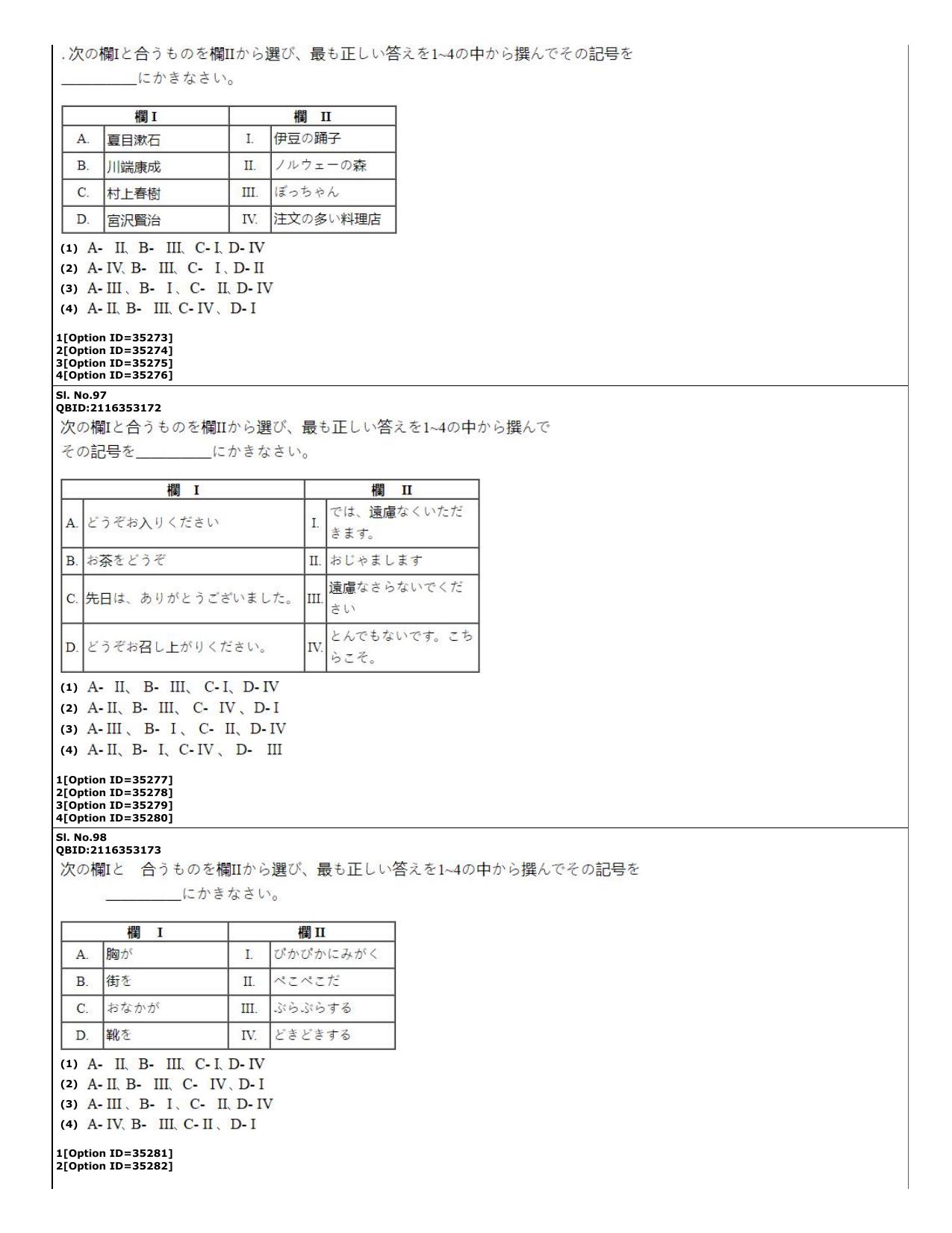 CUET (PG) 2022: PGQP-60 Japanese (10-09-2022) Question Paper - Page 24