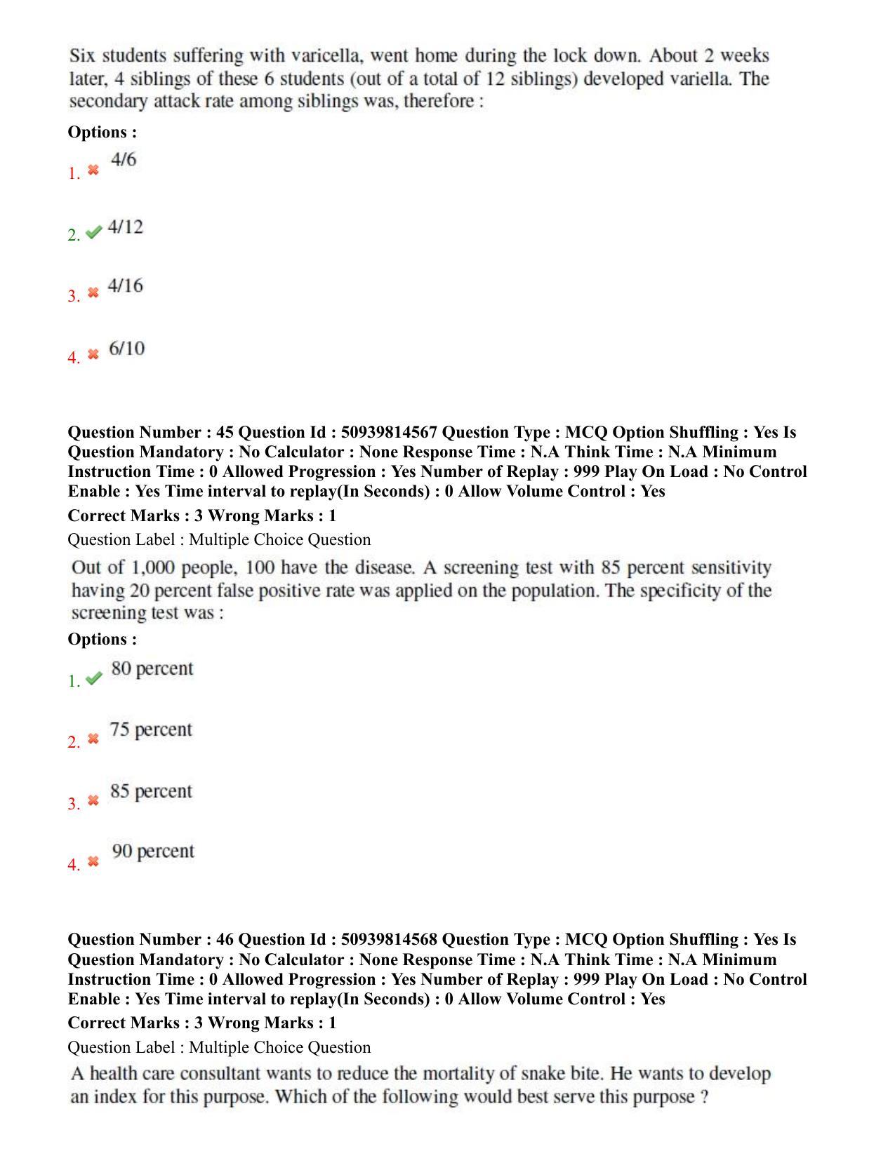 BHU RET Health Statistics 2020 Question Paper  - Page 30