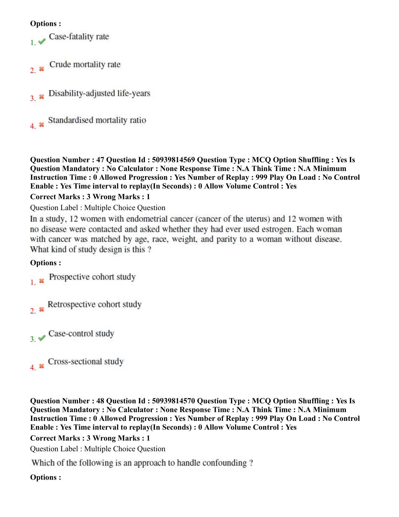BHU RET Health Statistics 2020 Question Paper  - Page 31