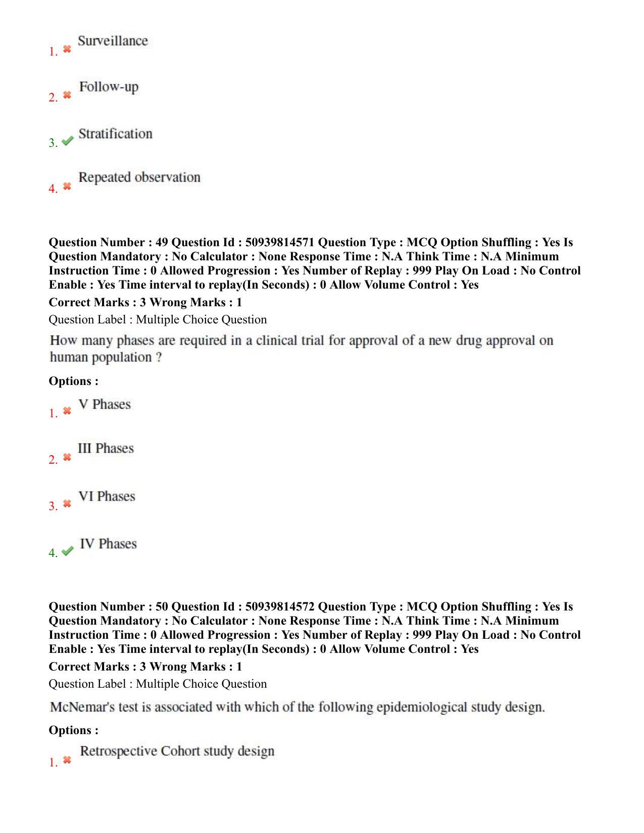 BHU RET Health Statistics 2020 Question Paper  - Page 32