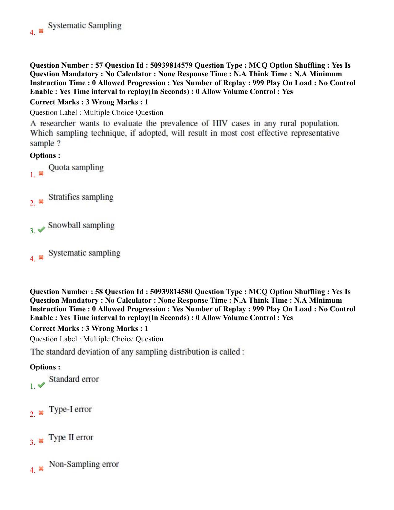 BHU RET Health Statistics 2020 Question Paper  - Page 36