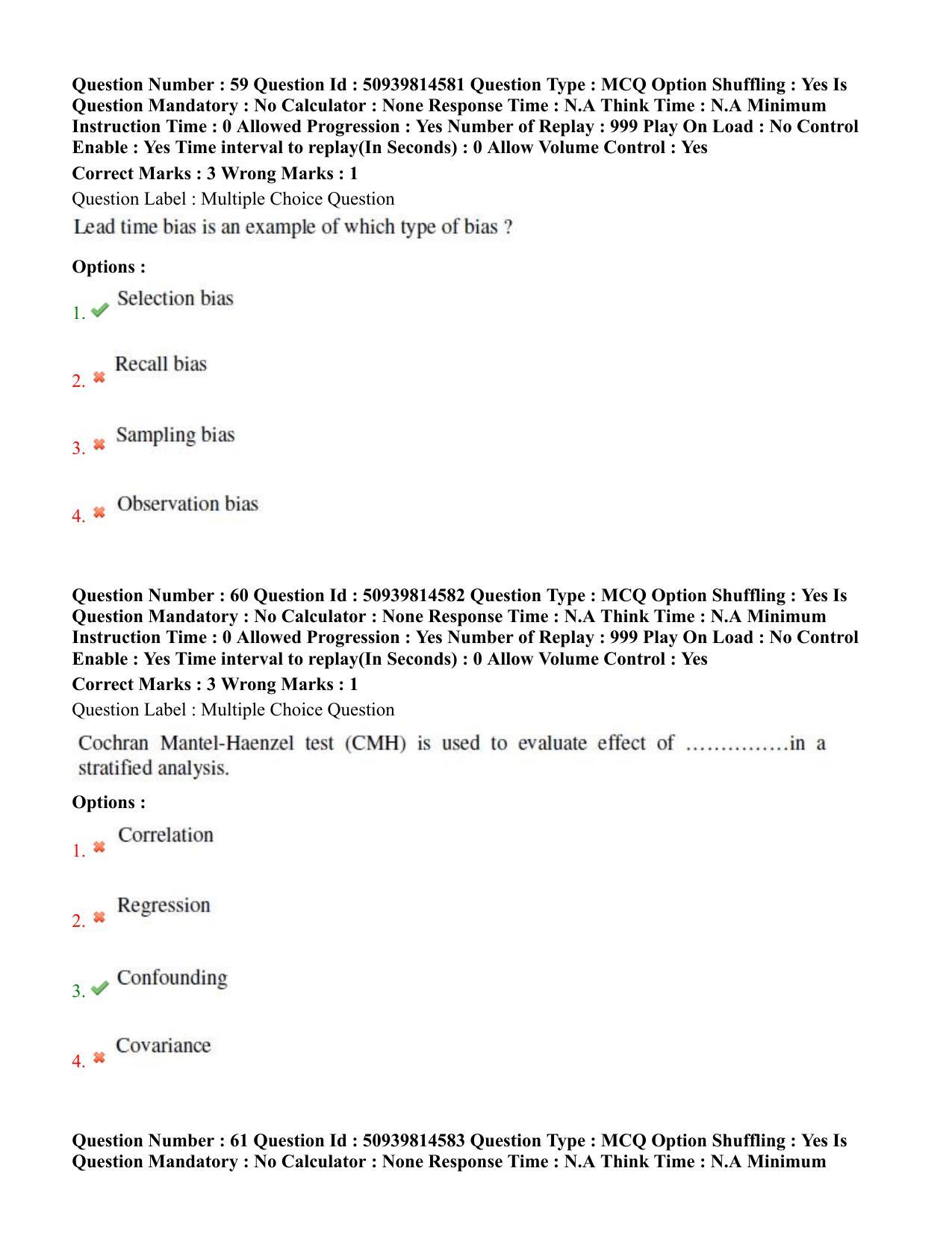BHU RET Health Statistics 2020 Question Paper  - Page 37