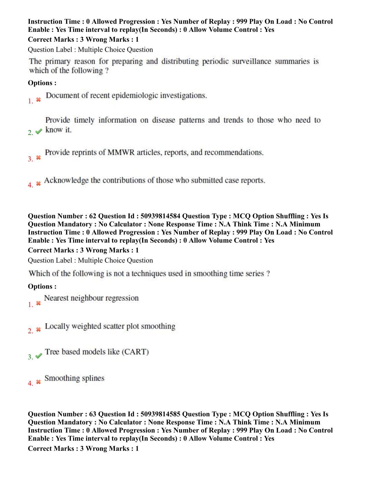 BHU RET Health Statistics 2020 Question Paper  - Page 38