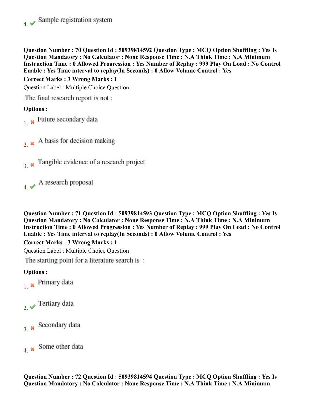 BHU RET Health Statistics 2020 Question Paper  - Page 42