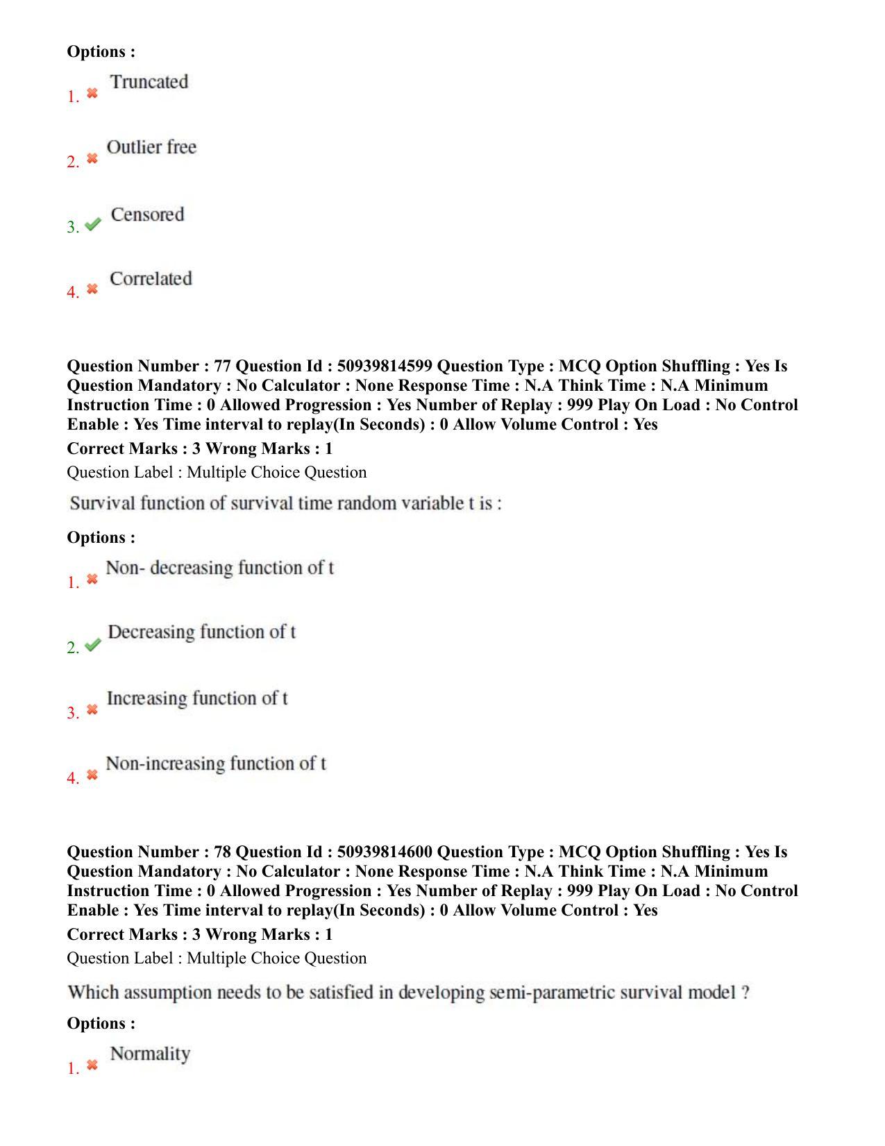 BHU RET Health Statistics 2020 Question Paper  - Page 45