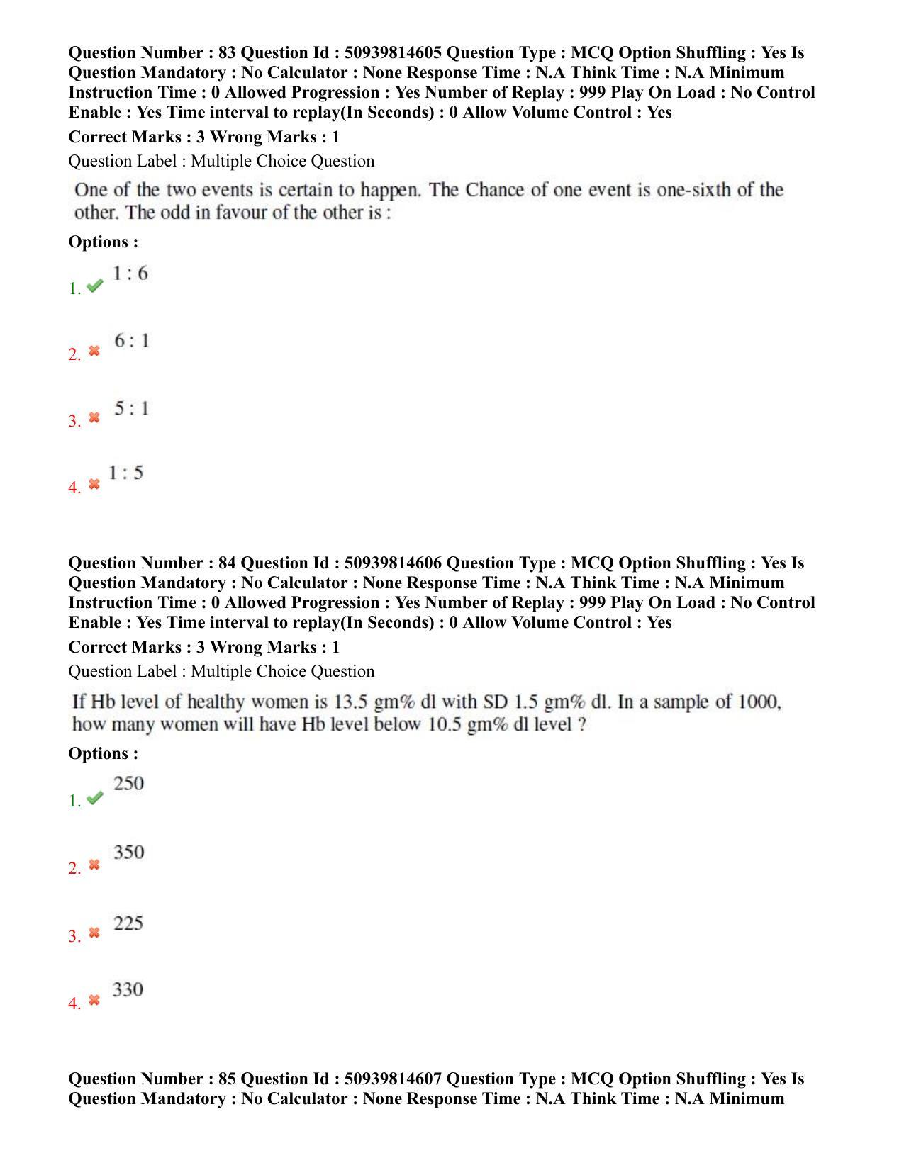 BHU RET Health Statistics 2020 Question Paper  - Page 48