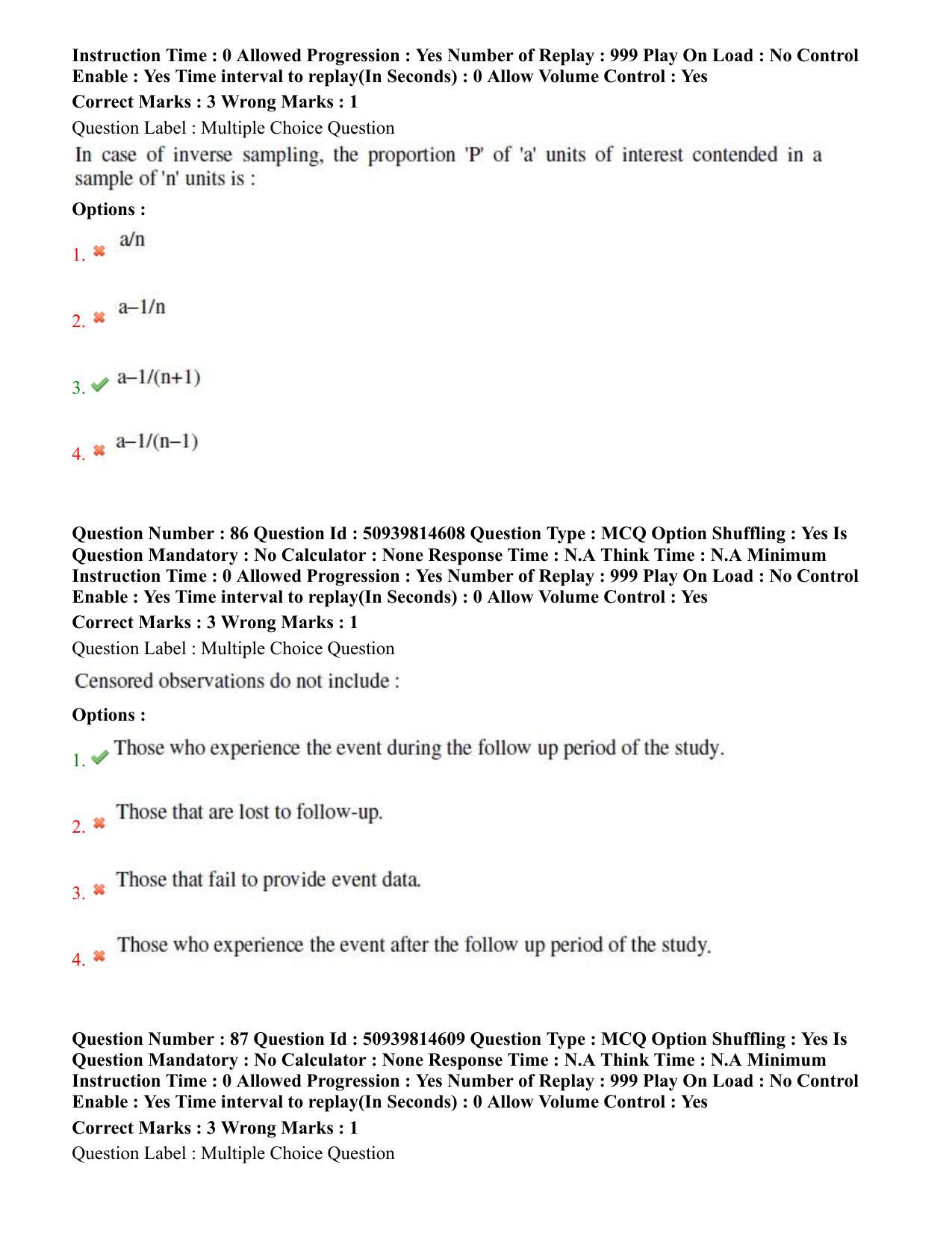 BHU RET Health Statistics 2020 Question Paper  - Page 49