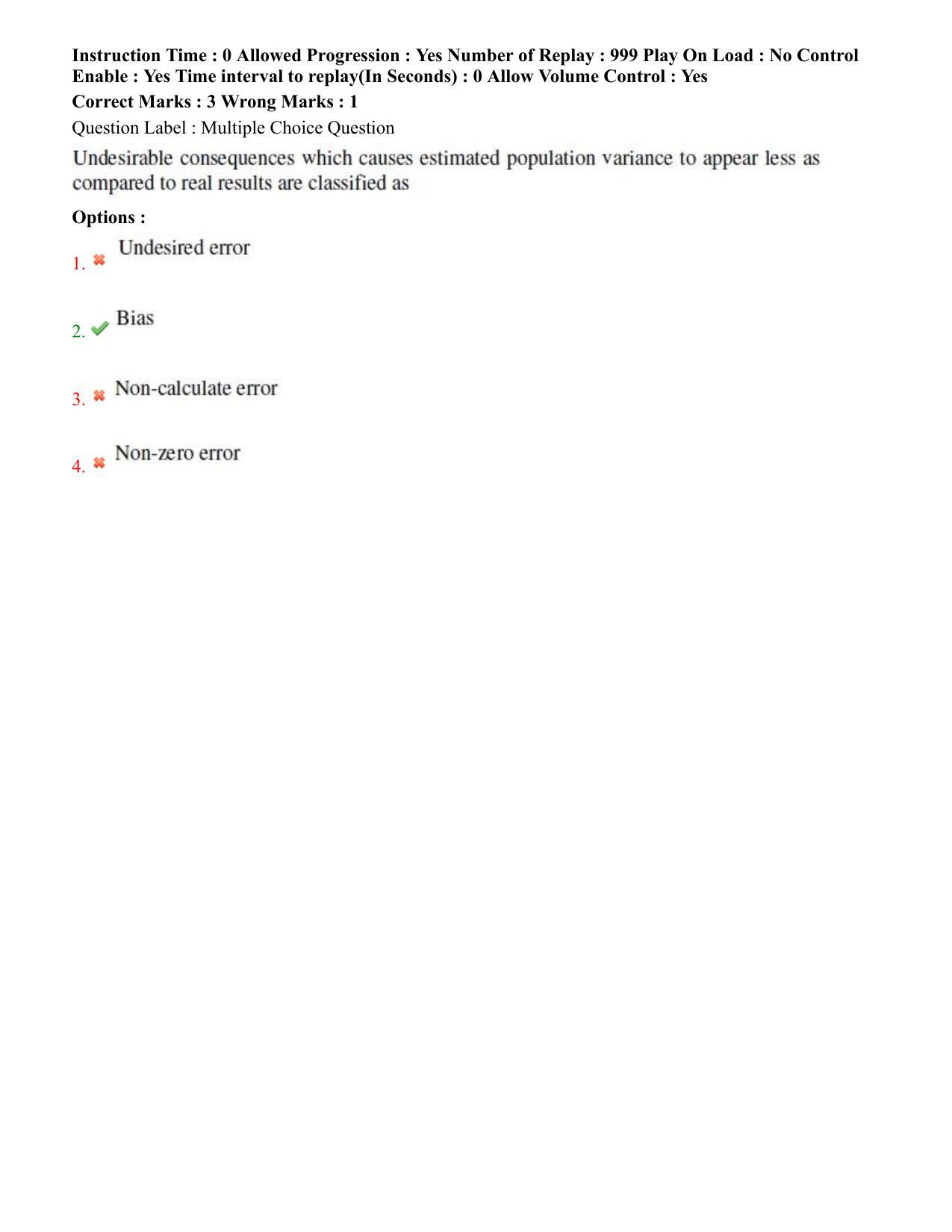 BHU RET Health Statistics 2020 Question Paper  - Page 56