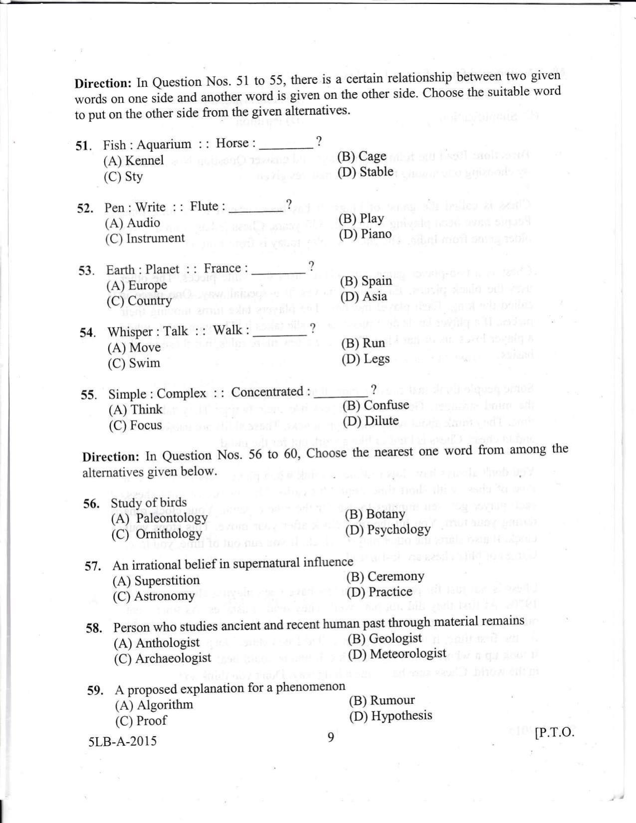 KLEE 5 Year LLB Exam 2015 Question Paper - Page 9