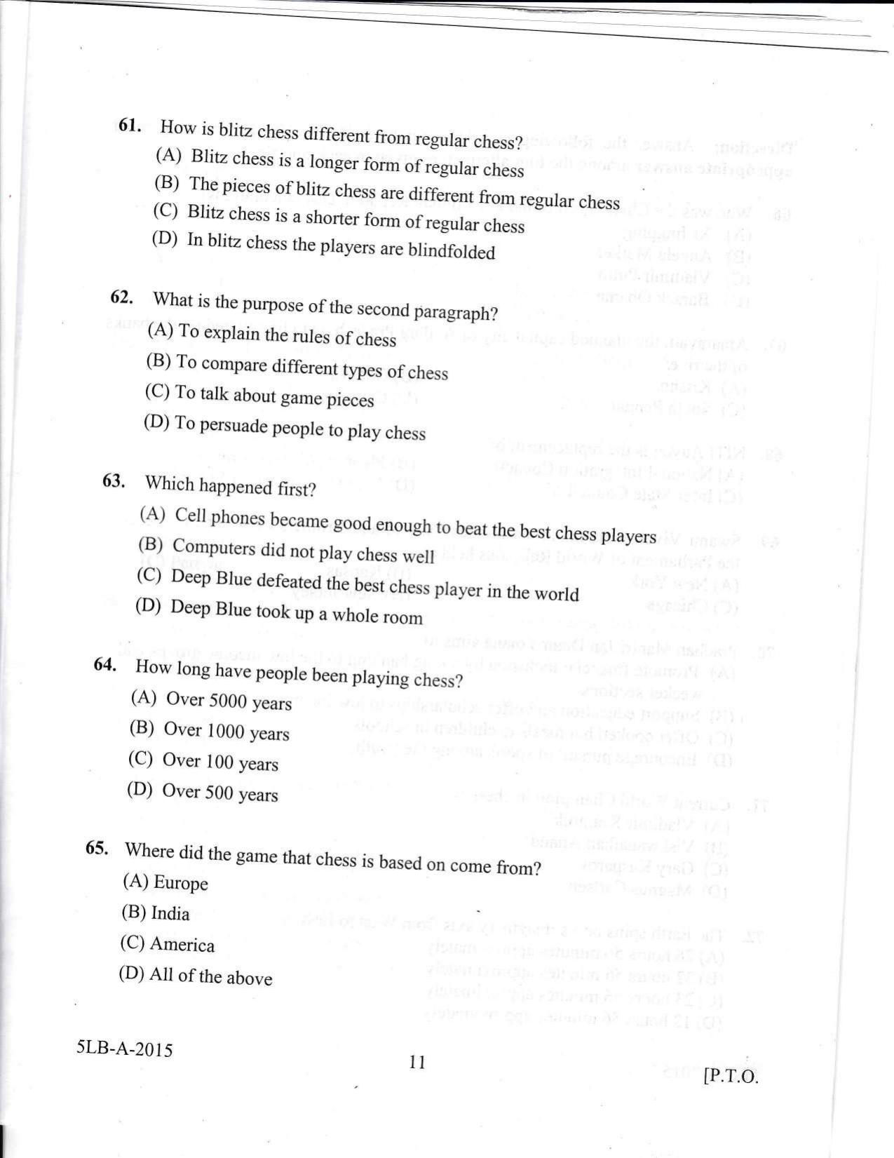KLEE 5 Year LLB Exam 2015 Question Paper - Page 11