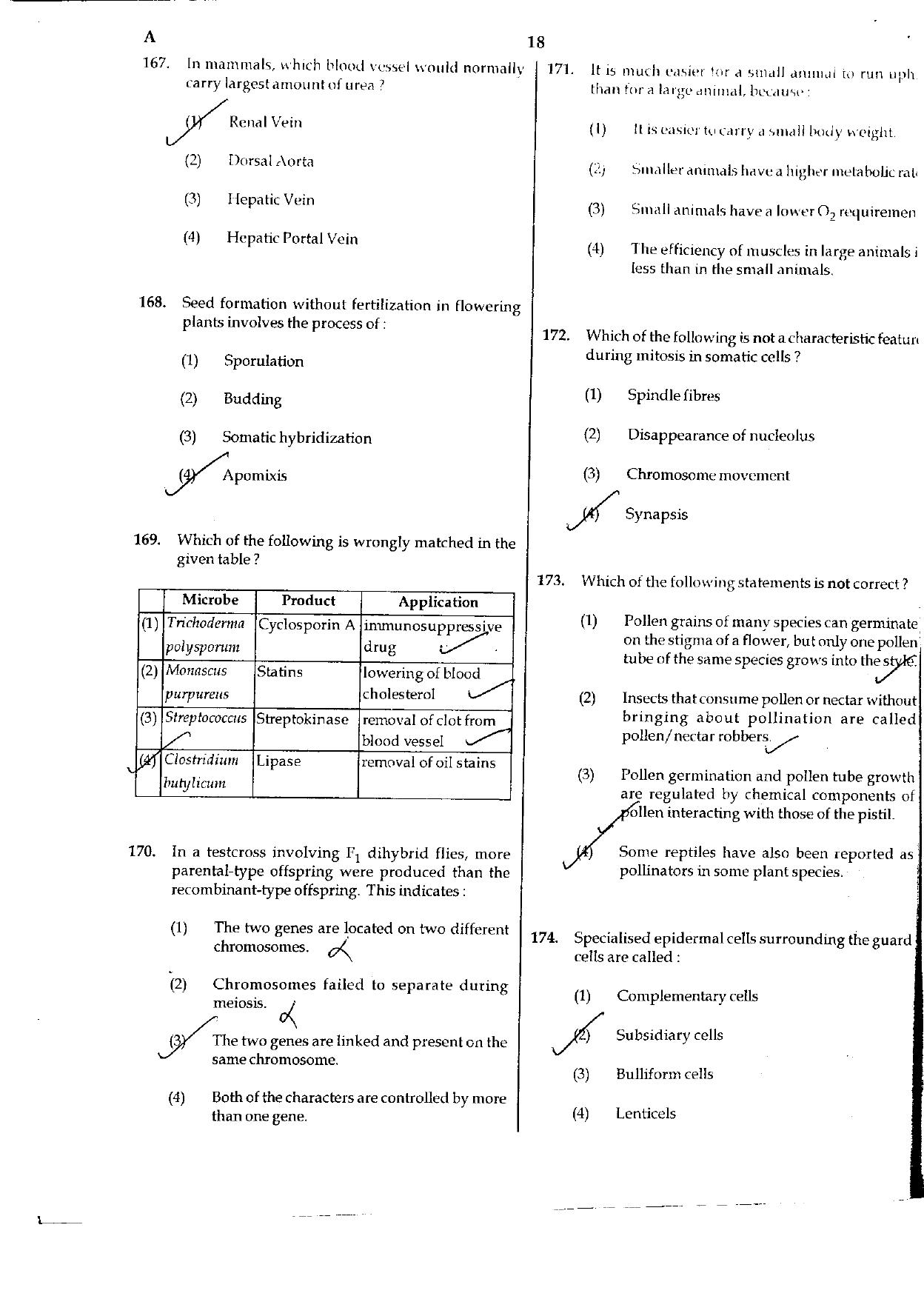 NEET Code A/ P/ W 2016 Question Paper - Page 18