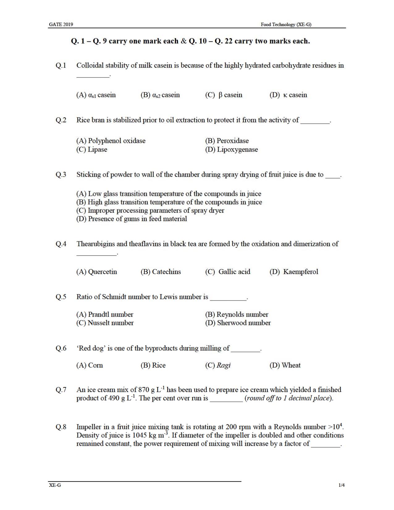 GATE 2019 Engineering Sciences (XE) Question Paper - Page 32
