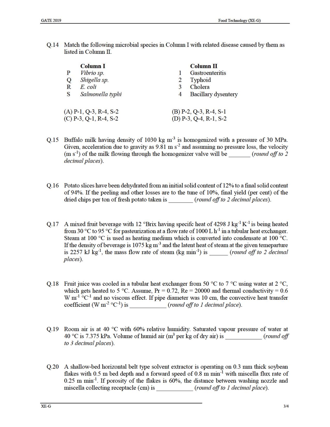 GATE 2019 Engineering Sciences (XE) Question Paper - Page 34